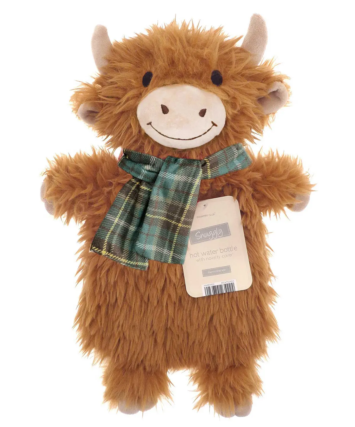 Ribbon Highland cow hot water bottle