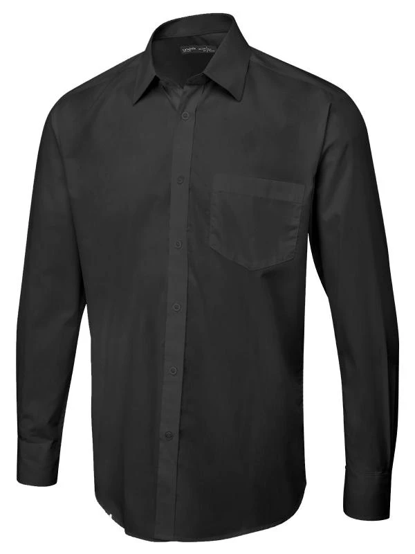 Uneek Men's Long Sleeve Poplin Shirt