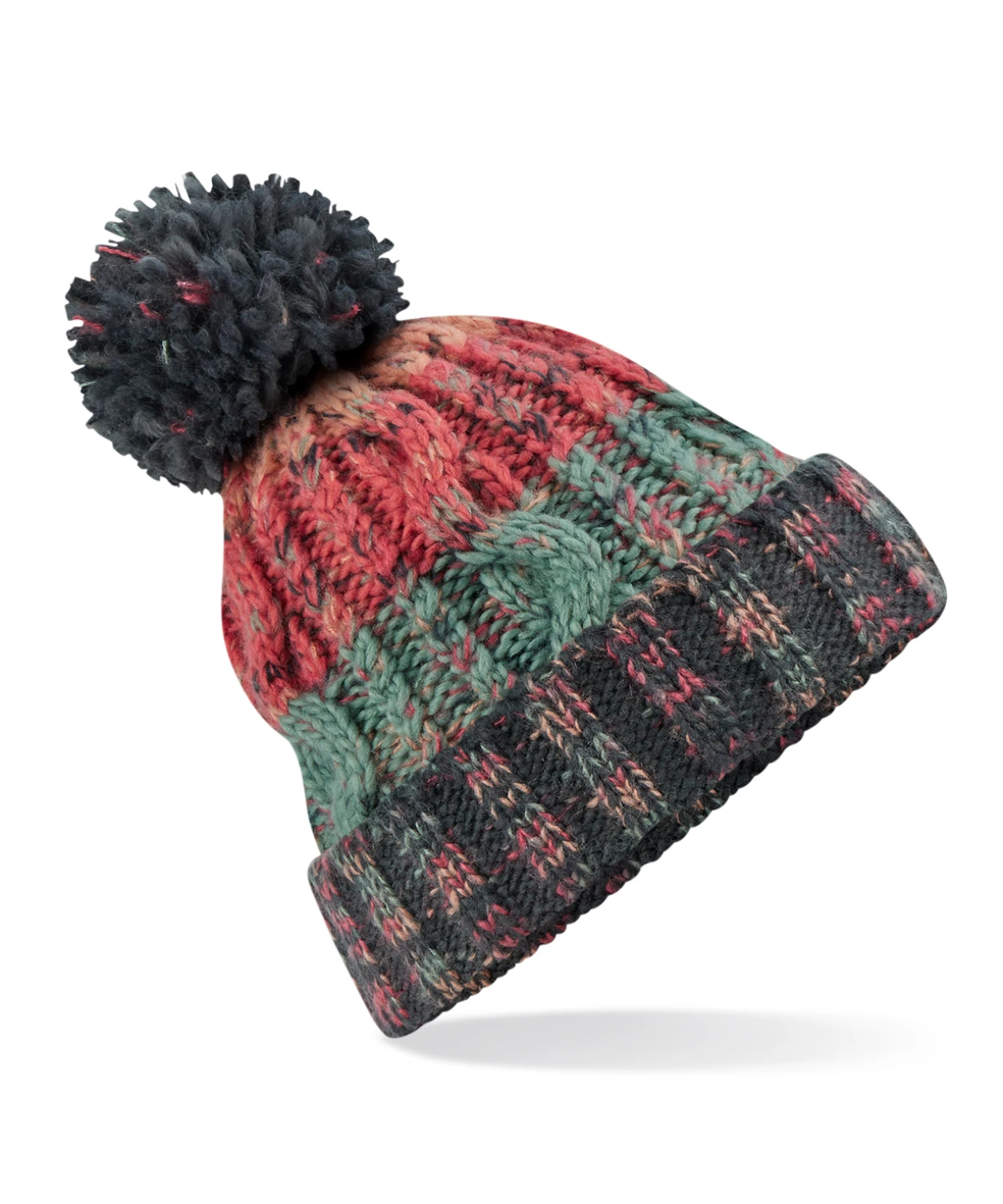 Cappello Bobble Beechfield Unisex – Pompon, Sfumato, Morbido Acrilico, Taglia Unica