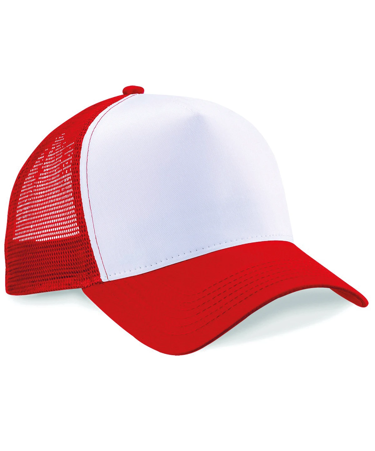 WMSAR Beechfield Snapback Trucker Cap BC640: Classic Red/White