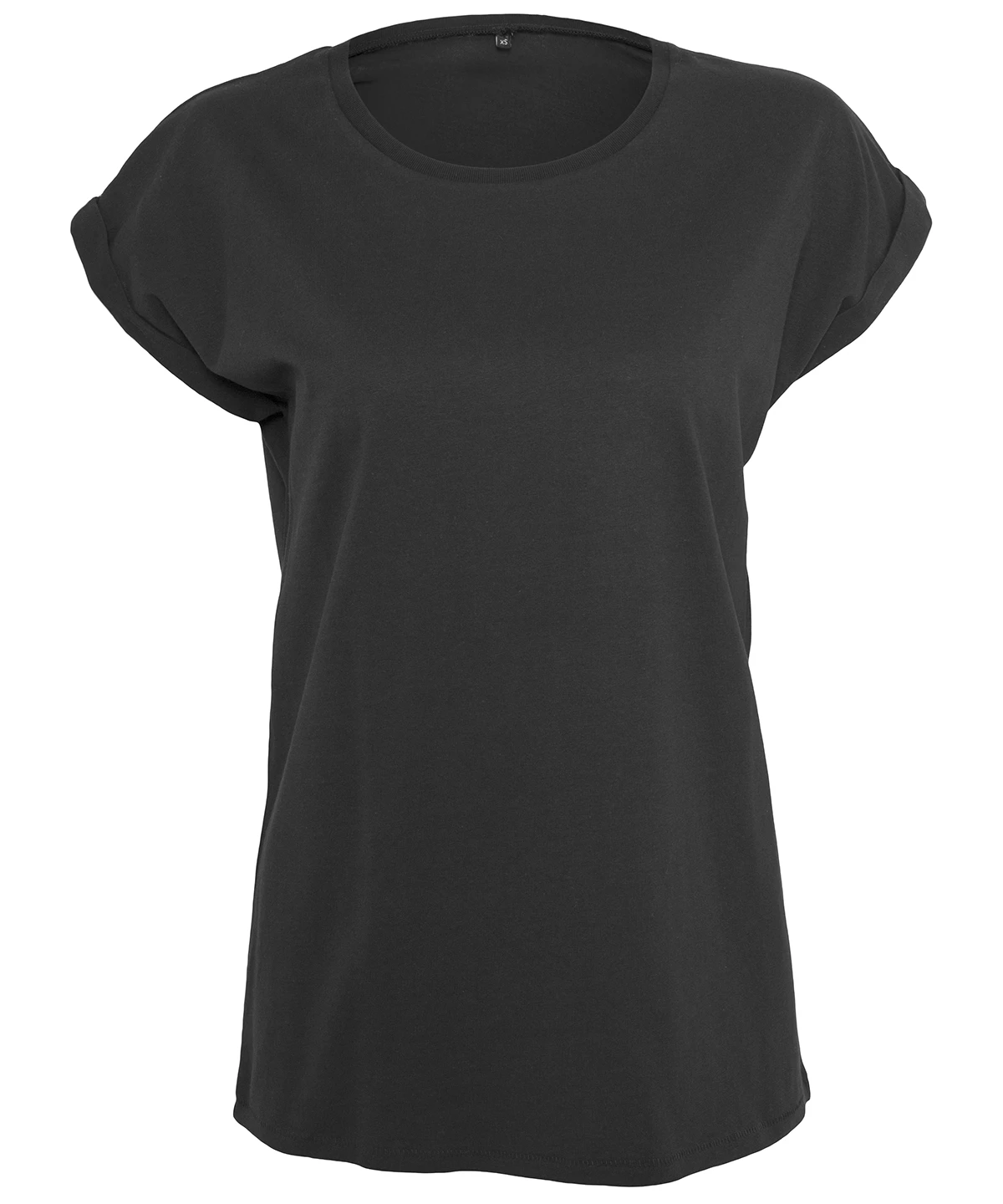 Build Your Brand Women's extended shoulder tee