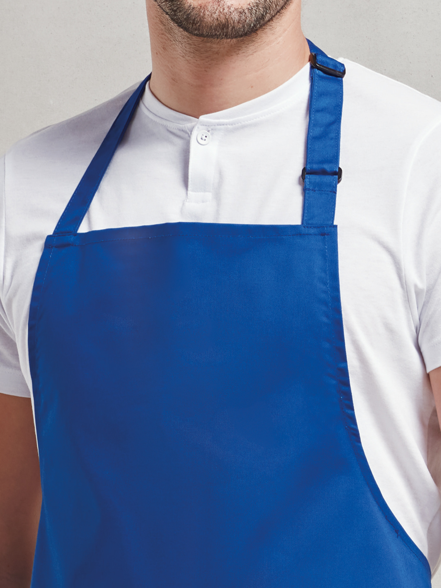 Blue apron with Adjustable Neck Band 