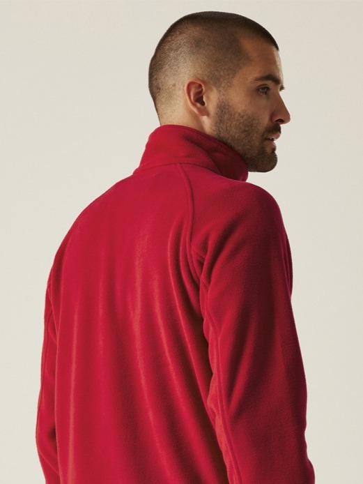 Red fleece with locker patch