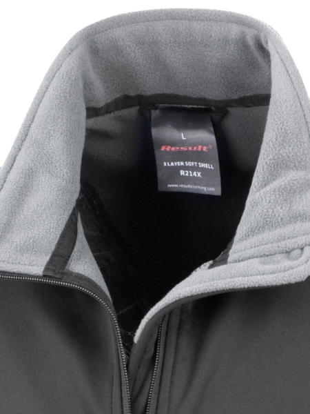 Black gilet with grey microfleece inner layer 